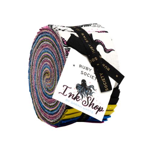 Ink Shop Jelly Roll (40 pieces) by Sarah Watts for Ruby Star Society (RS2139JR)