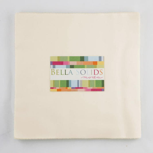 Ivory Bella Solids Junior Layer Cake (20 pieces) by  for Moda (9900JLC 60)