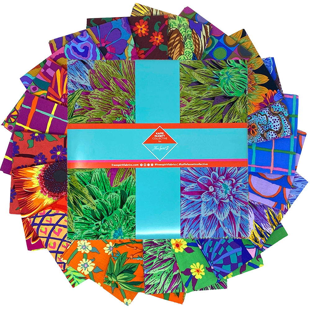 Jewel - August 2026 10 Inch Charm Pack (42 pieces) by Kaffe Fassett Collective for FreeSpirit (FB610GP.AUG26JEWEL)