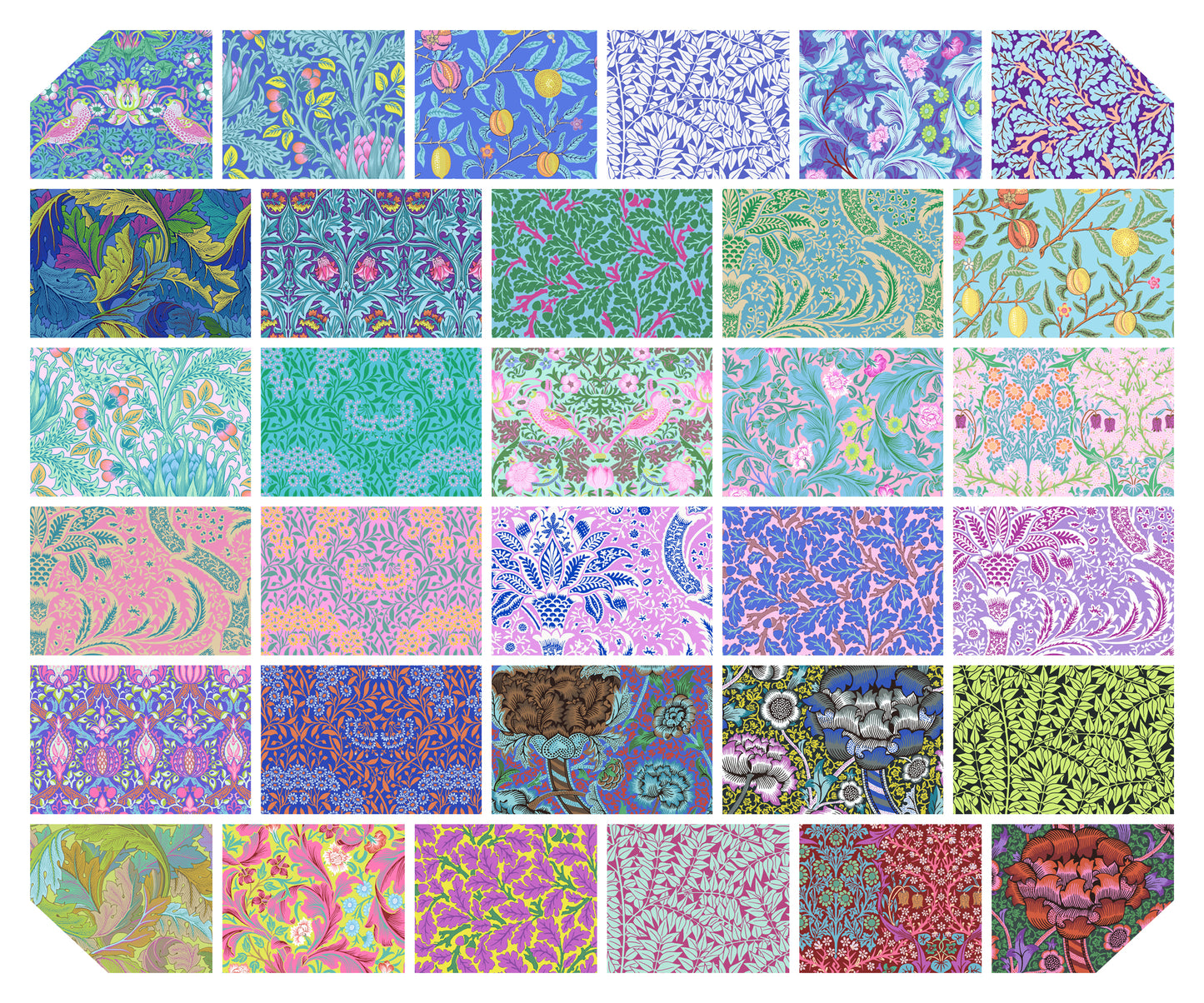 Kaffe Fassett x Morris and Co. Fabric Collection by Kaffe Fassett x The Original Morris and Co. for FreeSpirit at Lily Bella Fabrics