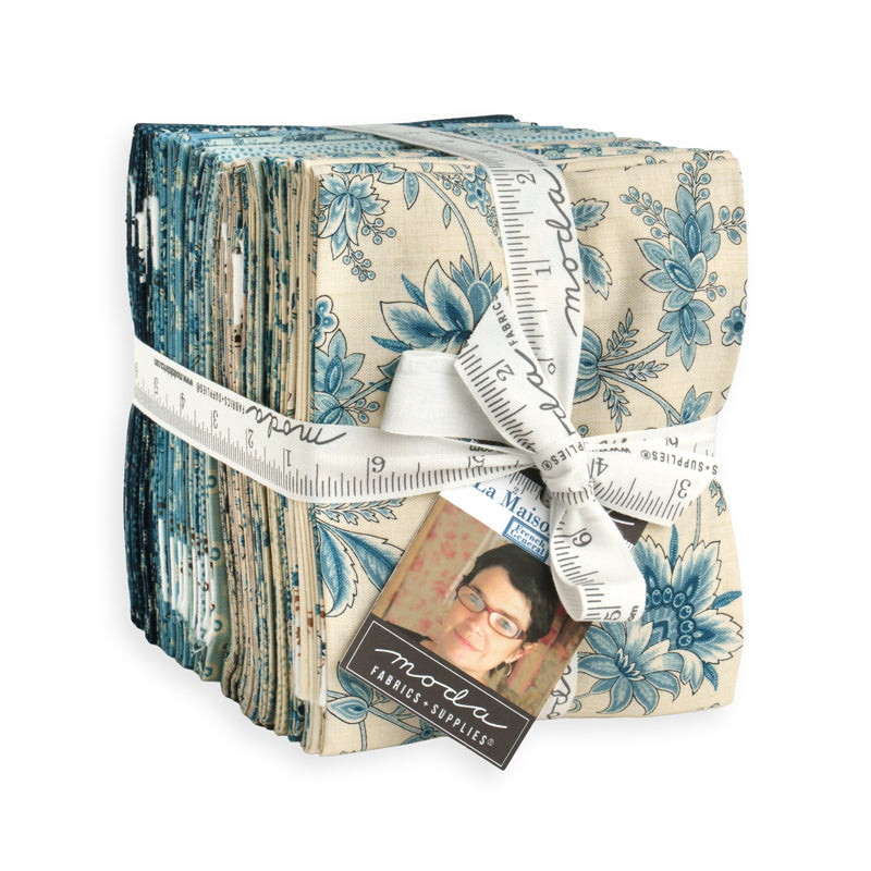La Maison Bleu Fat Quarter Bundle (32 pieces) by French General for Moda (36160AB)