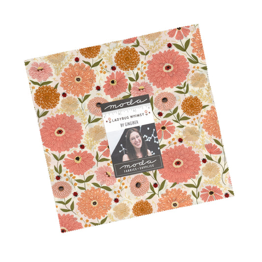 Ladybug Whimsy Layer Cake (42 pieces) by Gingiber for Moda (48440LC)