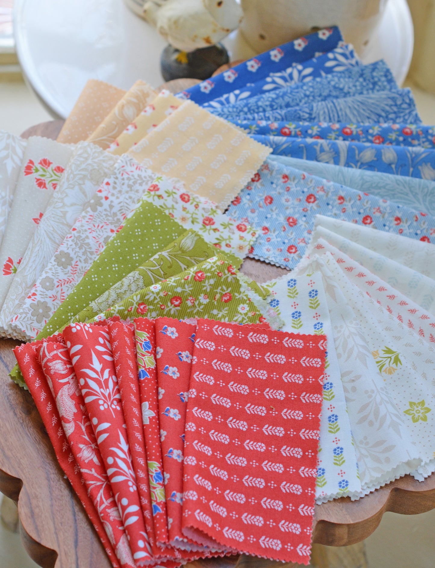 Larkspur and Linen Fabric Collection by Fig Tree and Co. for Moda at Lily Bella Fabrics