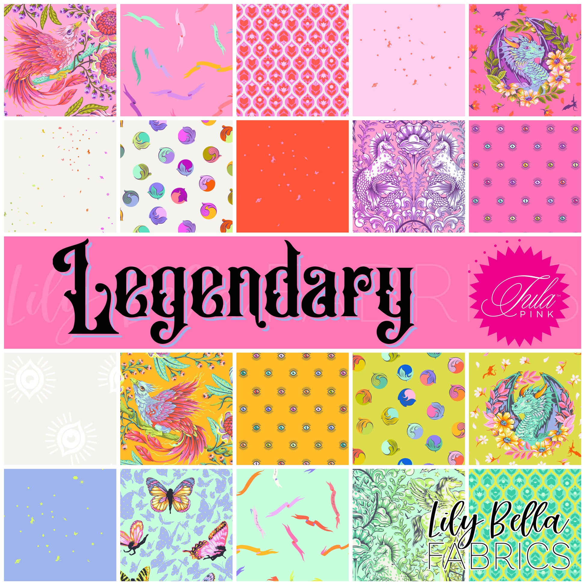 Legendary Fabric Collection by Tula Pink for FreeSpirit Fabrics at Lily Bella Fabrics