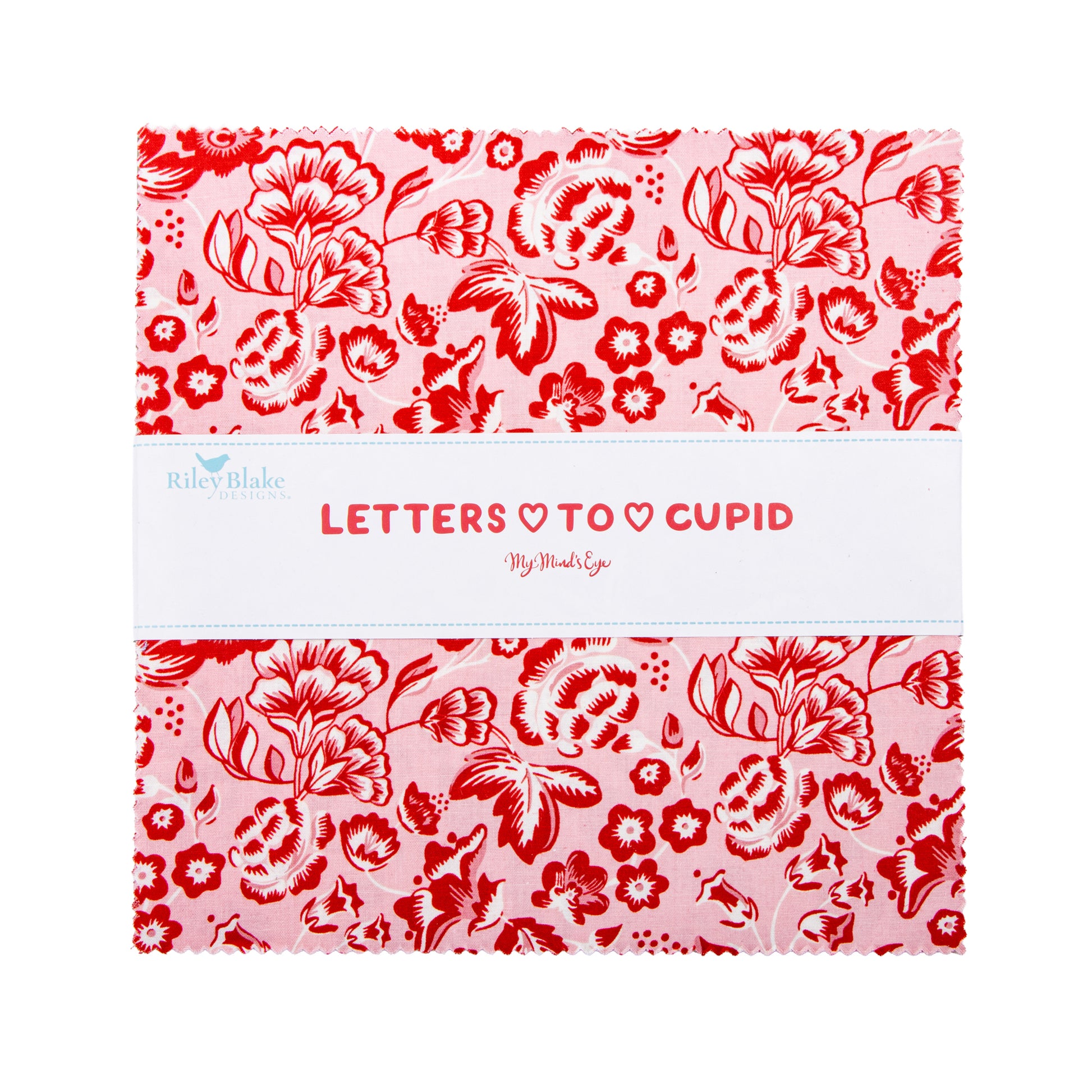 Letters to Cupid 10 Inch Stacker (42 pieces) by My Mind's Eye for Riley Blake Designs (10-16980-42)