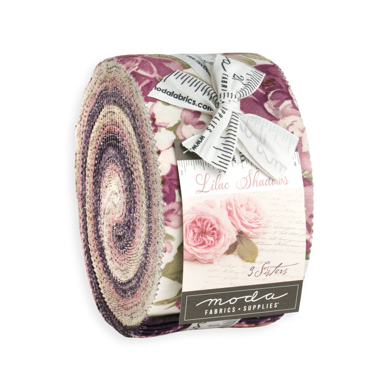 Lilac Shadows Jelly Roll (40 pieces) by 3 Sisters for Moda (44440JR)