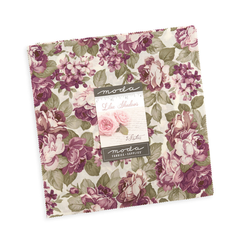 Lilac Shadows Layer Cake (42 pieces) by 3 Sisters for Moda (44440LC)