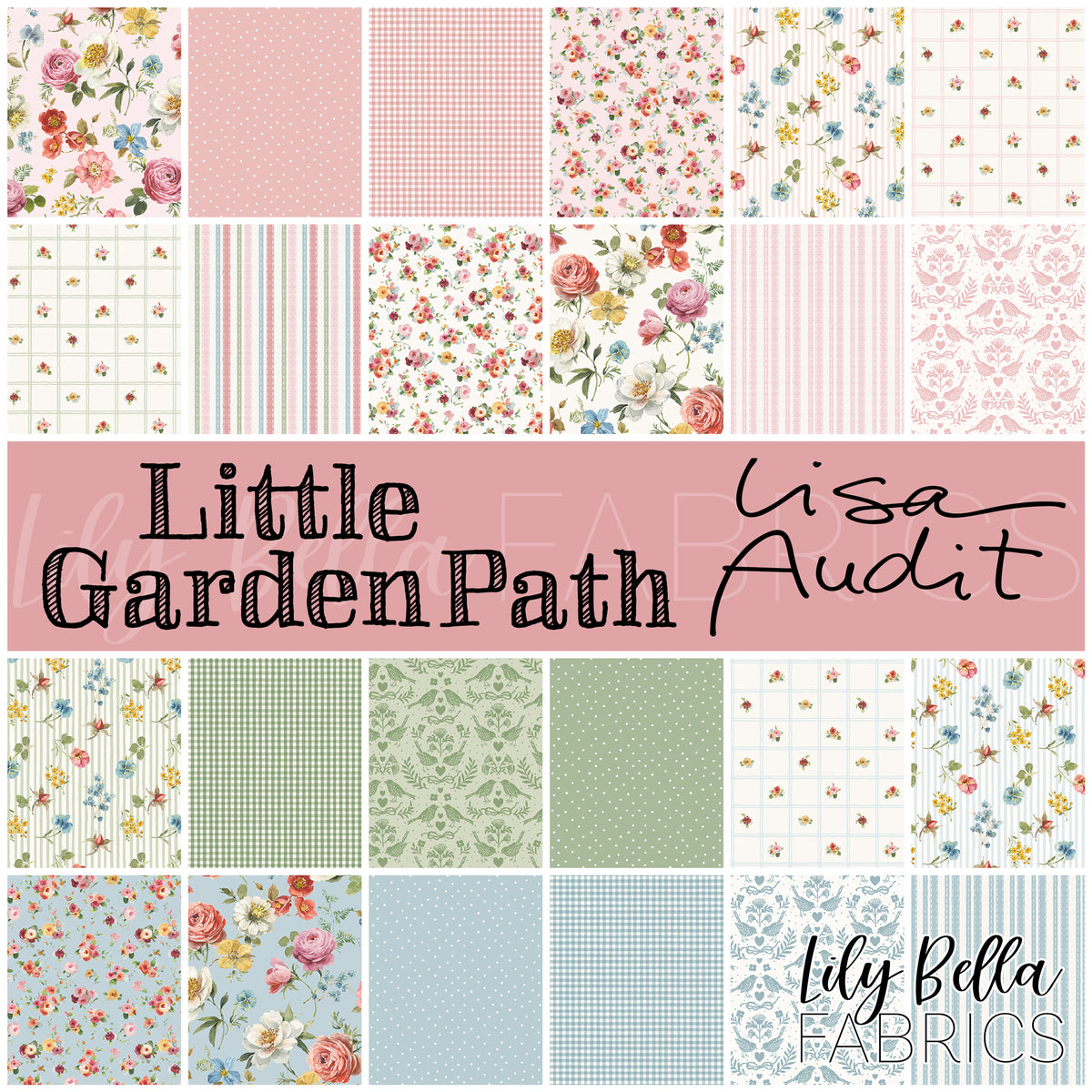 Little Garden Path Fabric Collection by Lisa Audit for Riley Blake Designs at Lily Bella Fabrics