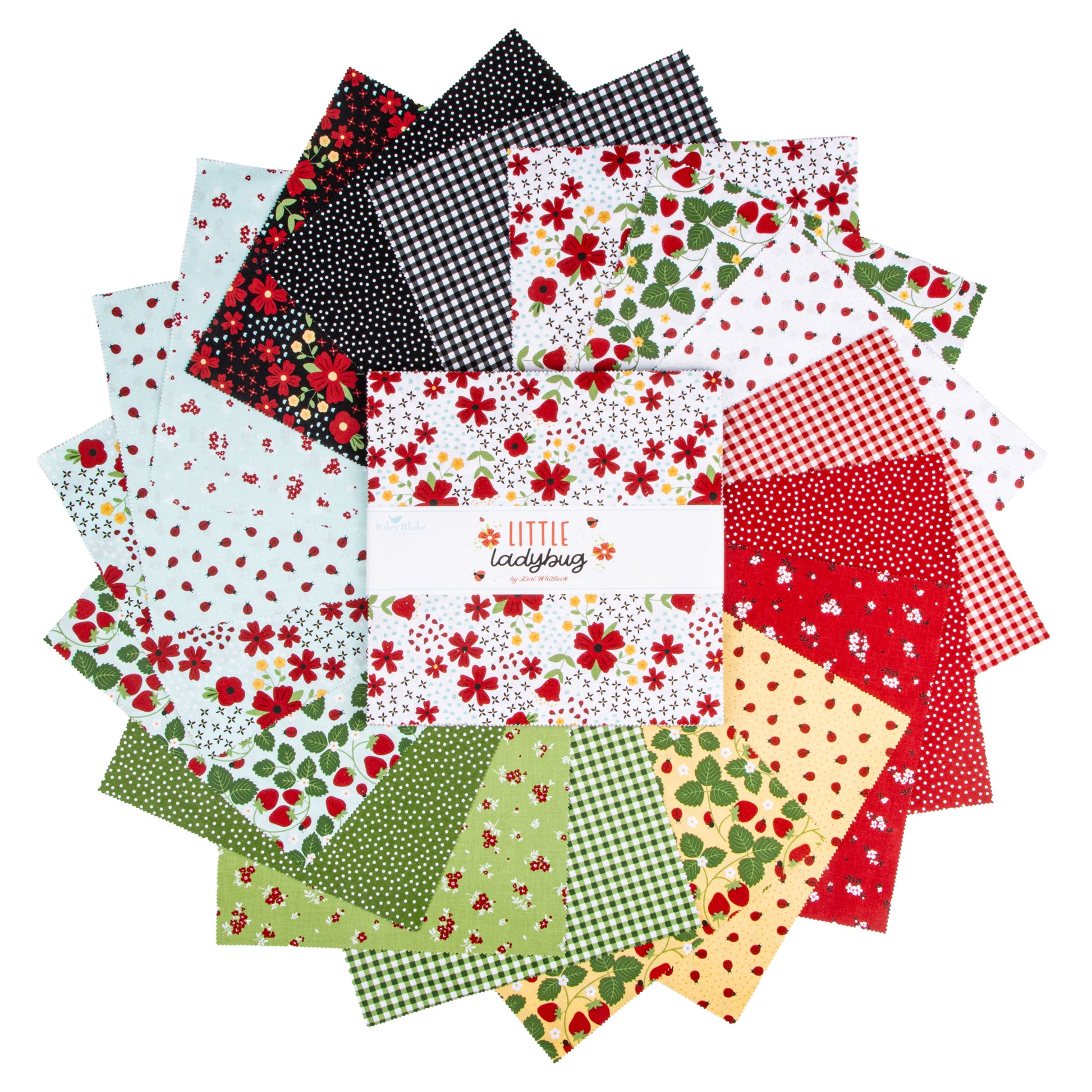 Little Ladybug 10 Inch Stacker (42 pieces) by Lori Whitlock for Riley Blake Designs (10-18030-42)