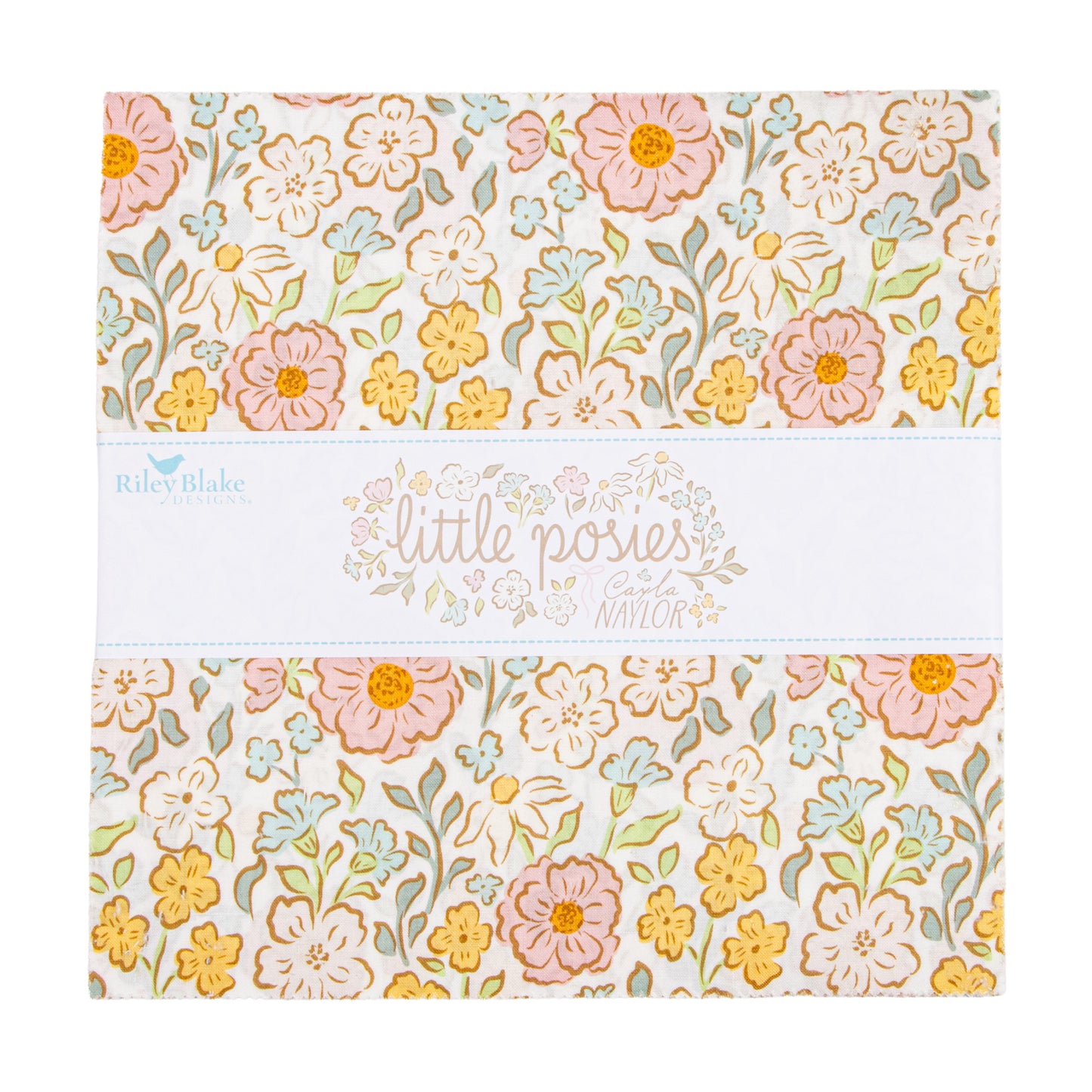 Little Posies 10 Inch Stacker (42 pieces) by Cayla Naylor Design for Riley Blake Designs (10-18320-42)