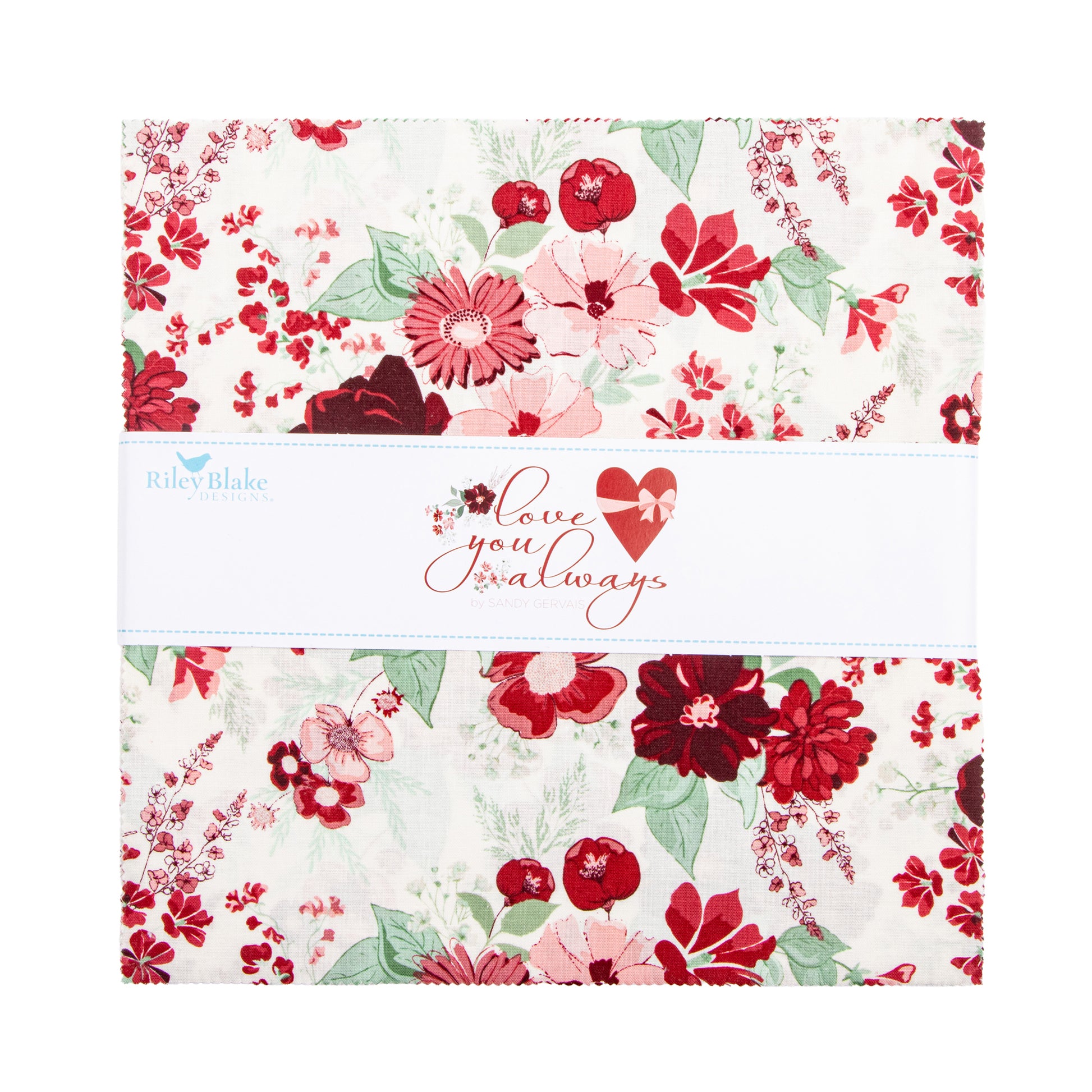 Love You Always 10 Inch Stacker (42 pieces) by Sandy Gervais for Riley Blake Designs (10-16870-42)