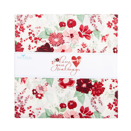Love You Always 10 Inch Stacker (42 pieces) by Sandy Gervais for Riley Blake Designs (10-16870-42)