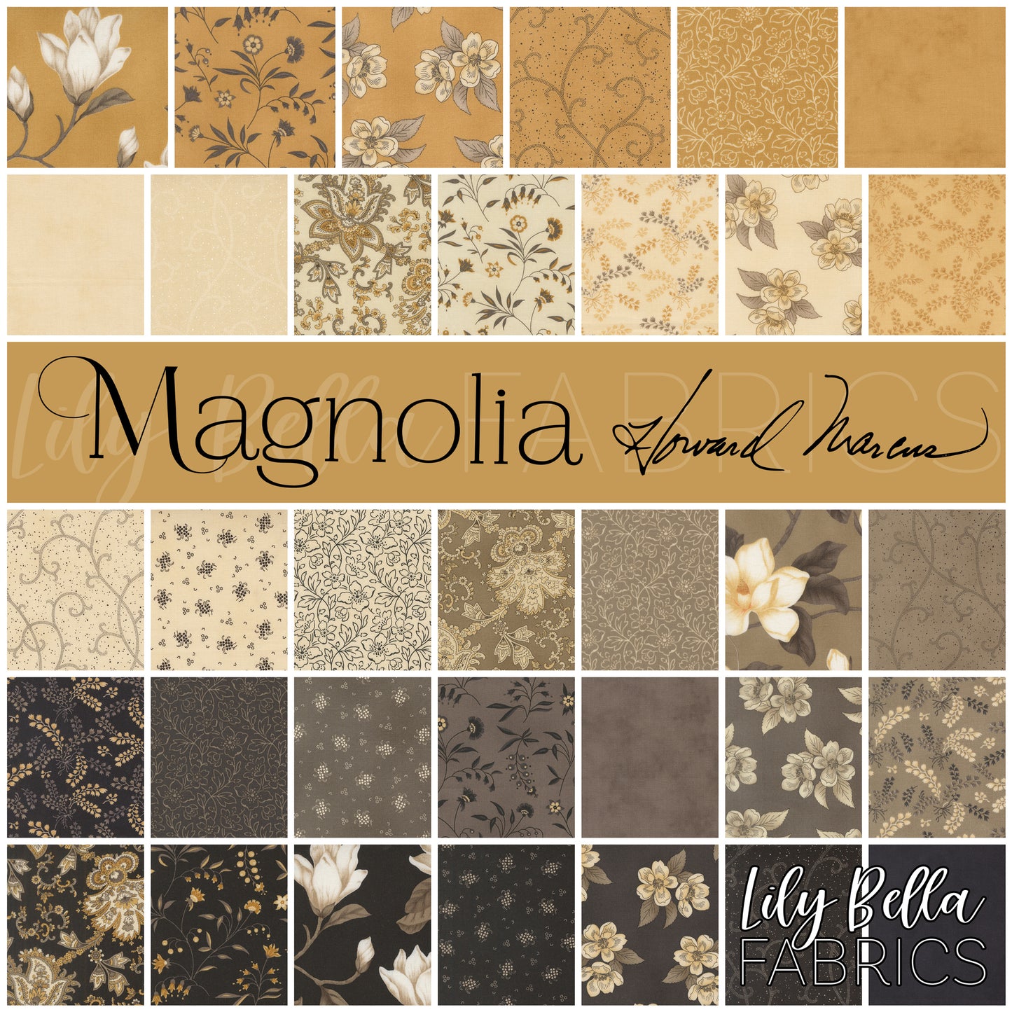 Magnolia Fabric Collection by Howard Marcus for Moda at Lily Bella Fabrics