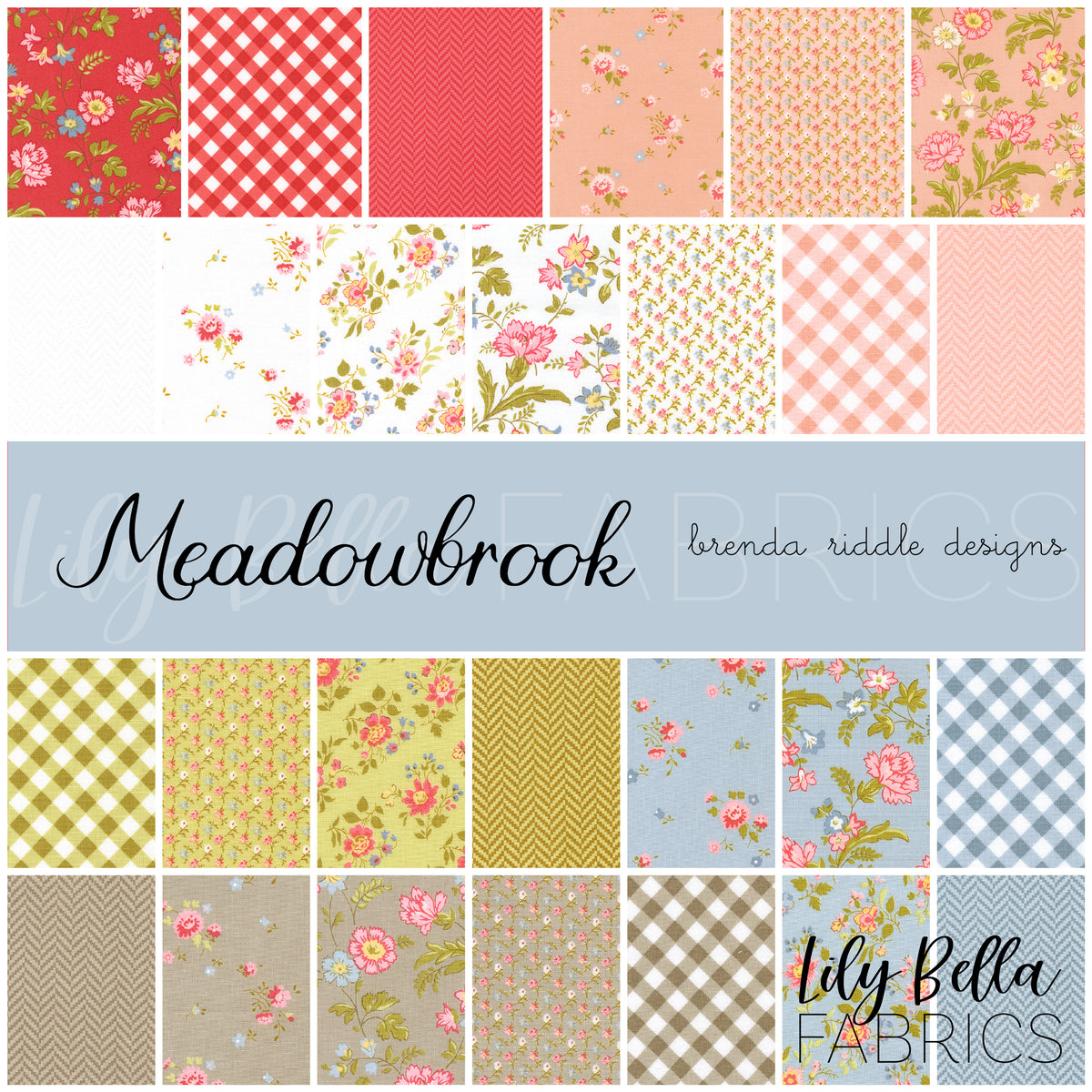 Meadowbrook Fabric Collection by Brenda Riddle Designs for Moda at Lily Bella Fabrics