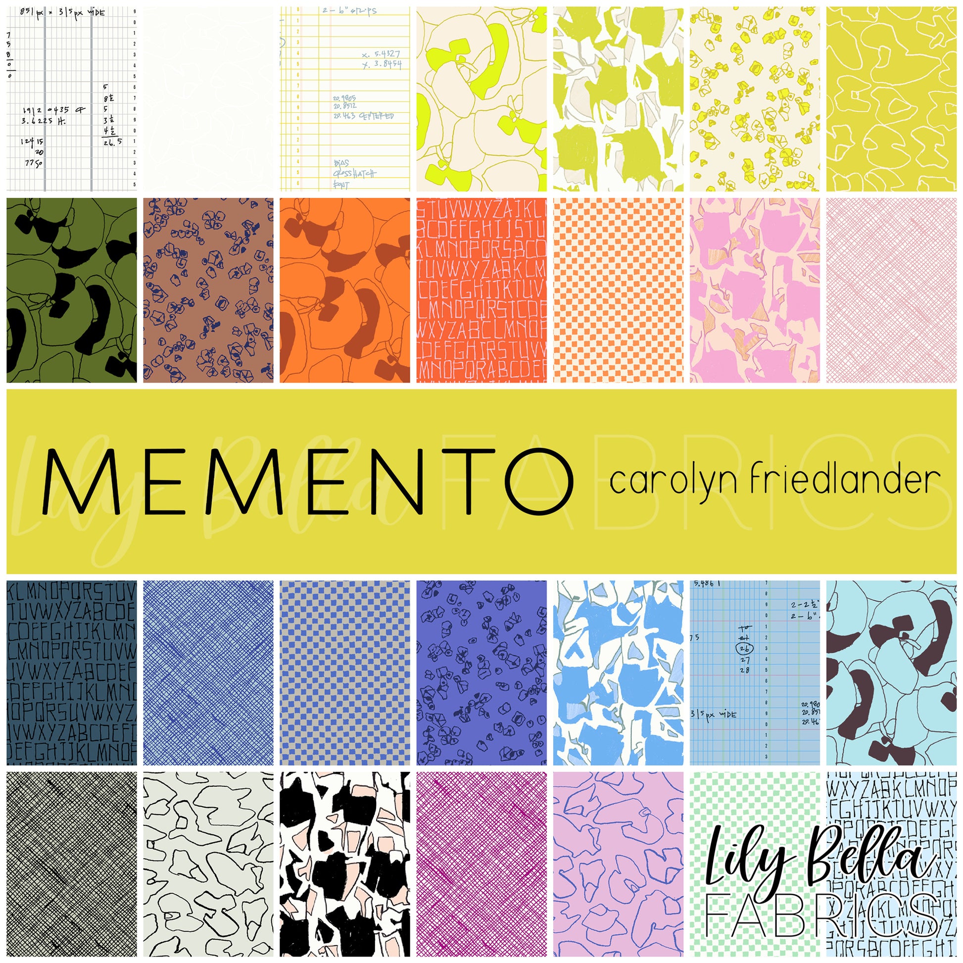 Memento Fabric Collection by Carolyn Friedlander for Ruby Star Society at Lily Bella Fabrics