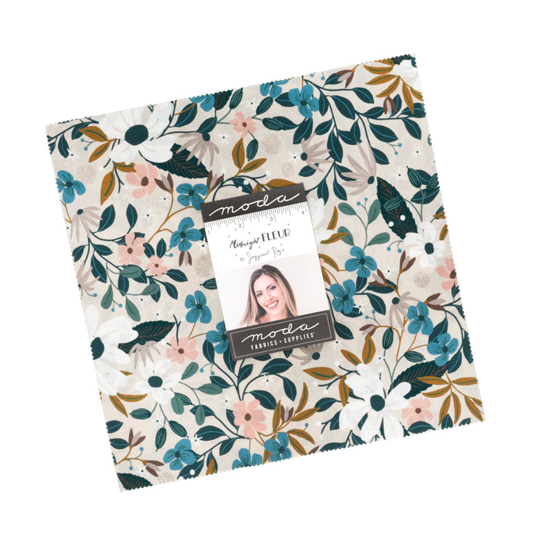Midnight Fleur Layer Cake (42 pieces) by Jessica Rose for Moda (38170LC)