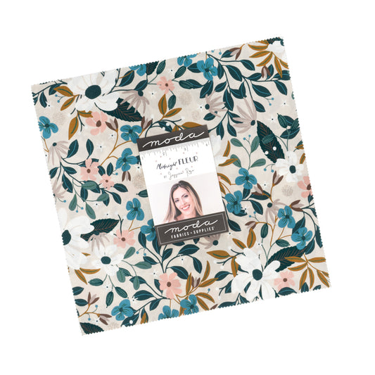 Midnight Fleur Layer Cake (42 pieces) by Jessica Rose for Moda (38170LC)