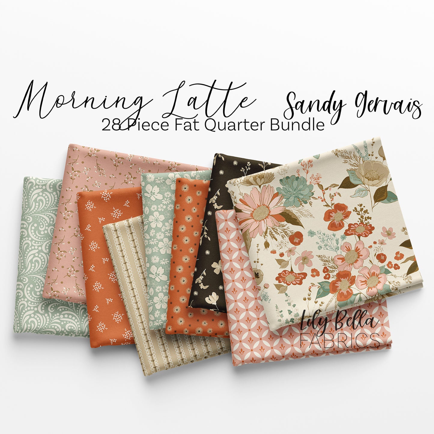 Morning Latte Fat Quarter Bundle (28 pieces) by Sandy Gervais for Riley Blake Designs (FQ-16920-28)