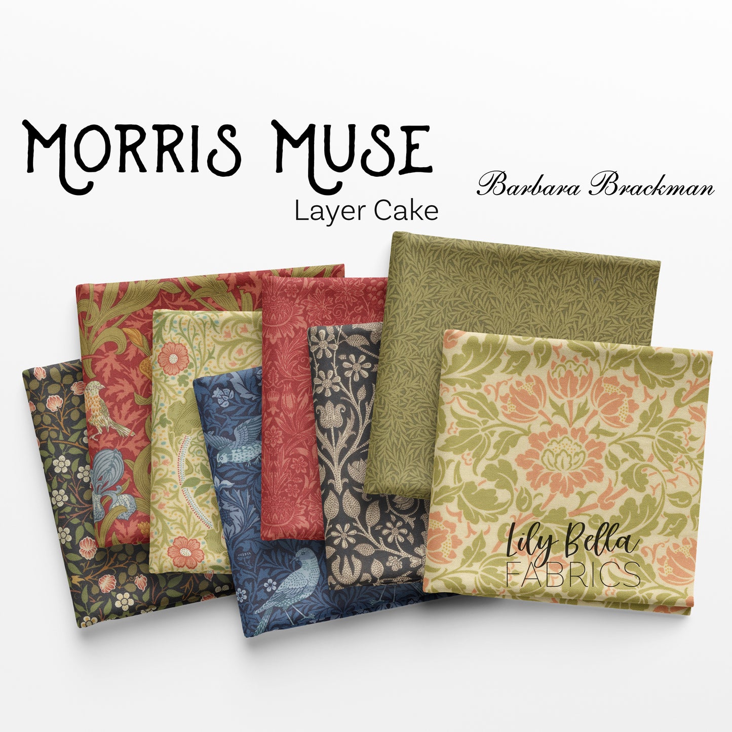 Morris Muse Layer Cake (42 pieces) by Barbara Brackman for Moda (13380LC)