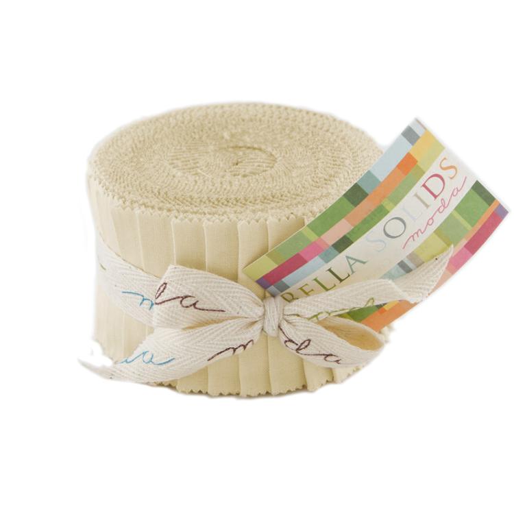 Natural Bella Solids Junior Jelly Roll (20pieces) by  for Moda (9900JJR 12)