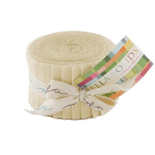 Natural Bella Solids Junior Jelly Roll (20pieces) by  for Moda (9900JJR 12)