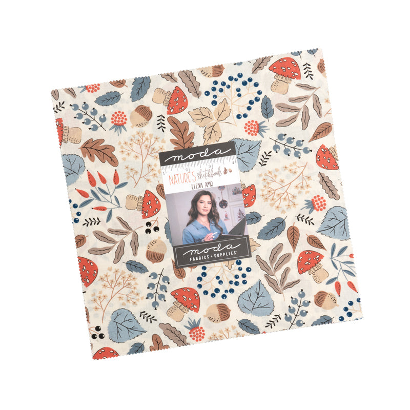 Nature's Sketchbook Layer Cake (42 pieces) by Elena Amo for Moda (39070LC)