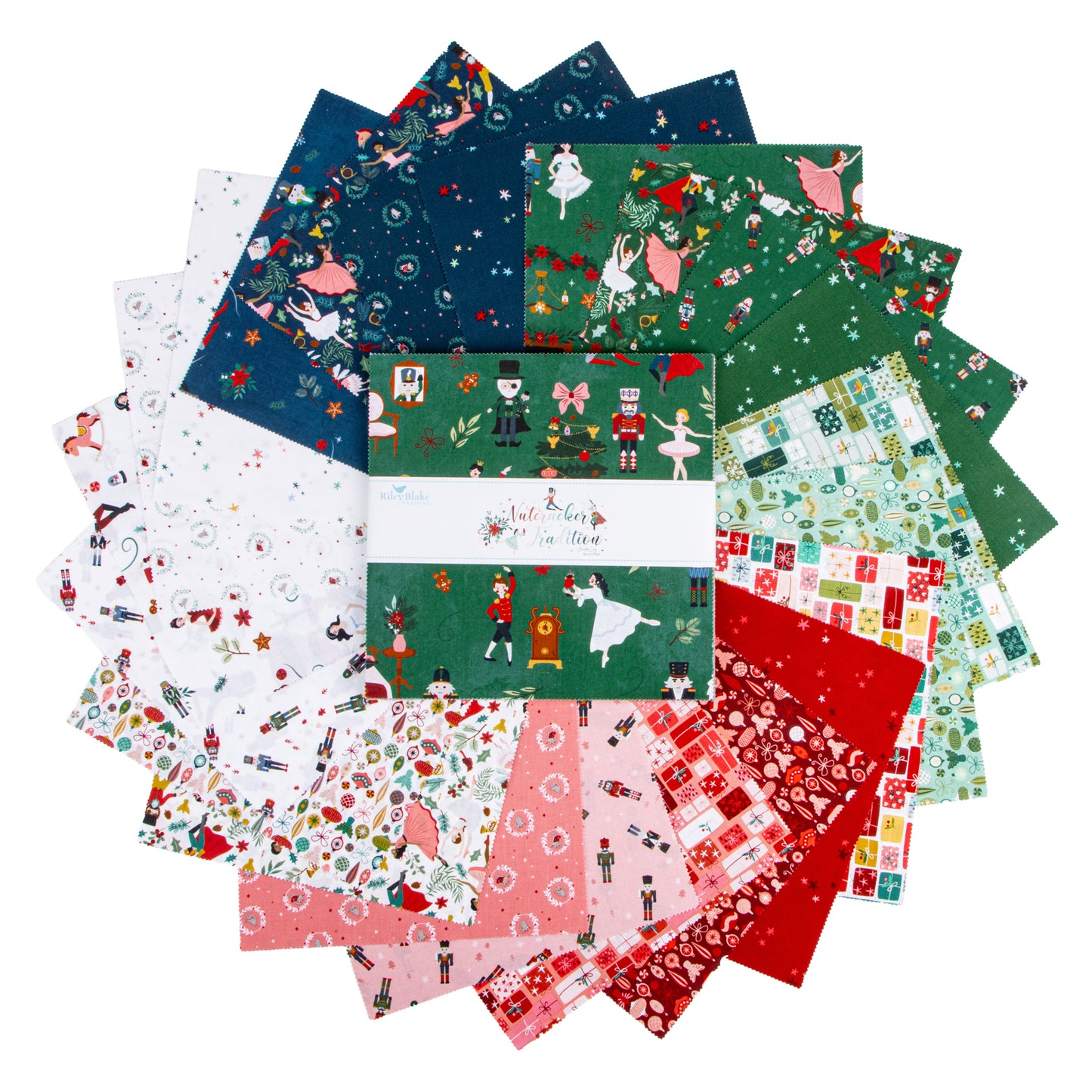 Nutcracker Tradition 10 Inch Stacker (42 pieces) by Jennifer Long for Riley Blake Designs (10-17670-42)