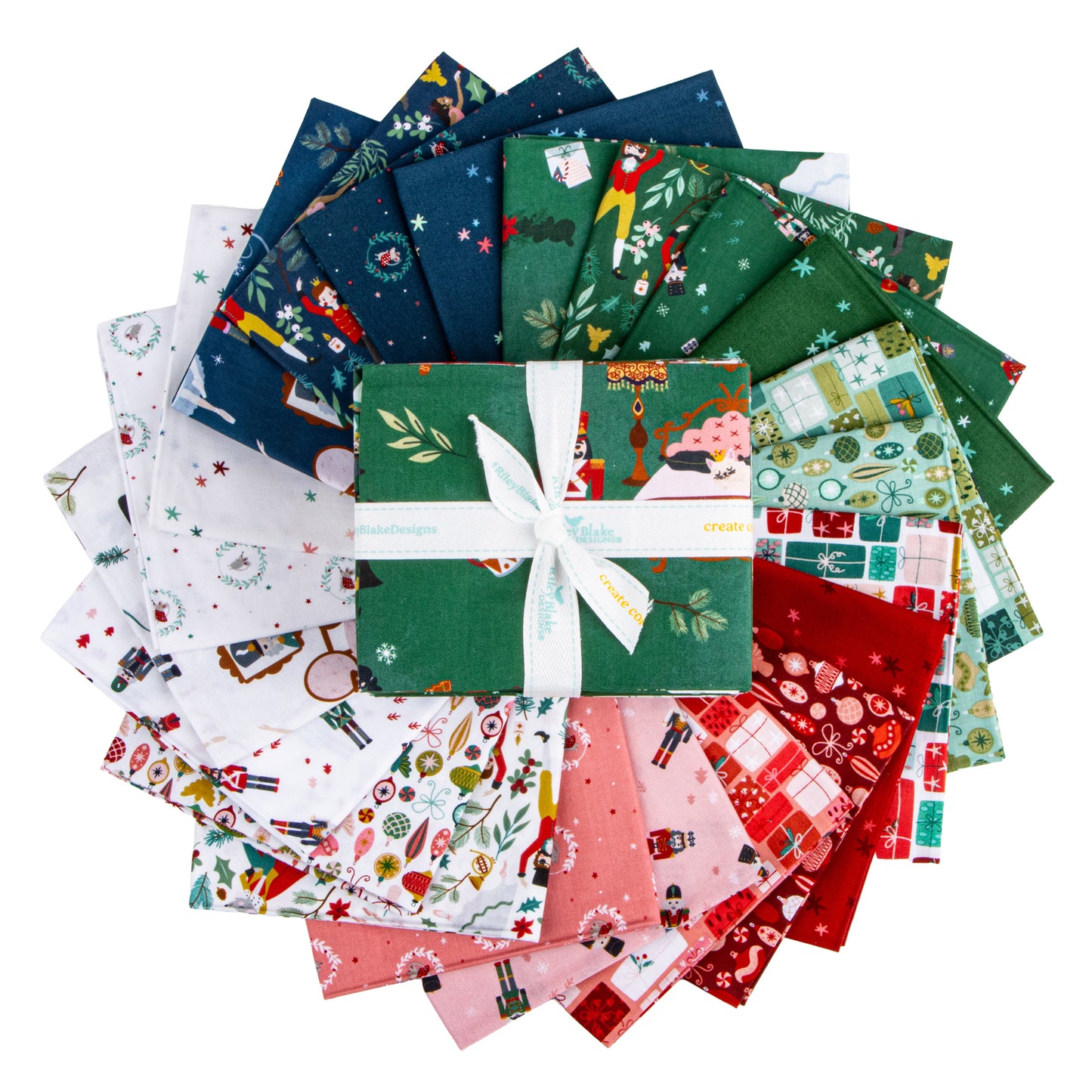 Nutcracker Tradition Fat Quarter Bundle (22 pieces) by Jennifer Long for Riley Blake Designs (FQ-17670-22)