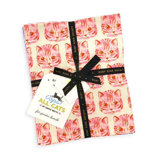 Oops! All Cats Fat Quarter Bundle (25 pieces) by Sarah Watts for Ruby Star Society (RS2146FQ)
