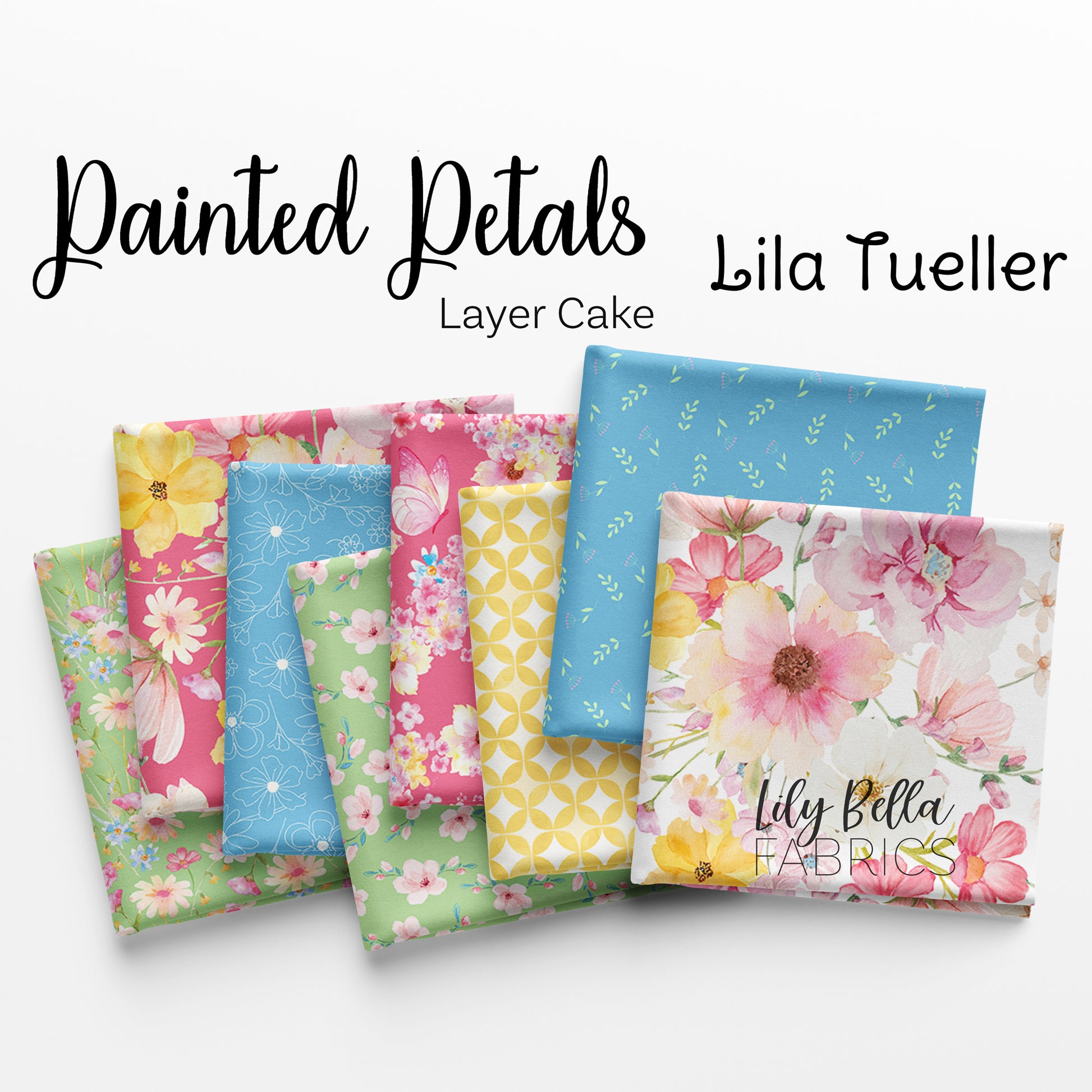 Painted Petals 10 Inch Stacker (42 pieces) by Lila Tueller for Riley Blake Designs (10-17590-42)