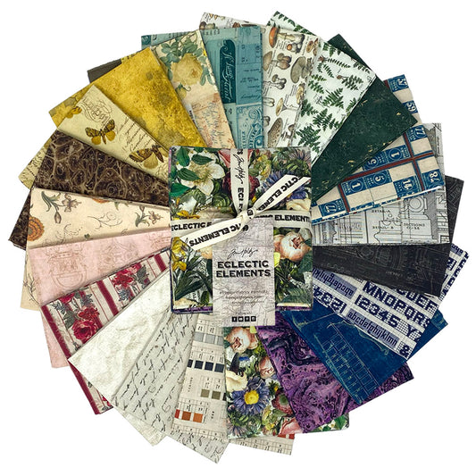 Eclectic Elements Palette: Curated Fat Quarter Bundle (16 pieces) by Tim Holtz for FreeSpirit (FB4FQTH.PALETTECURATED)