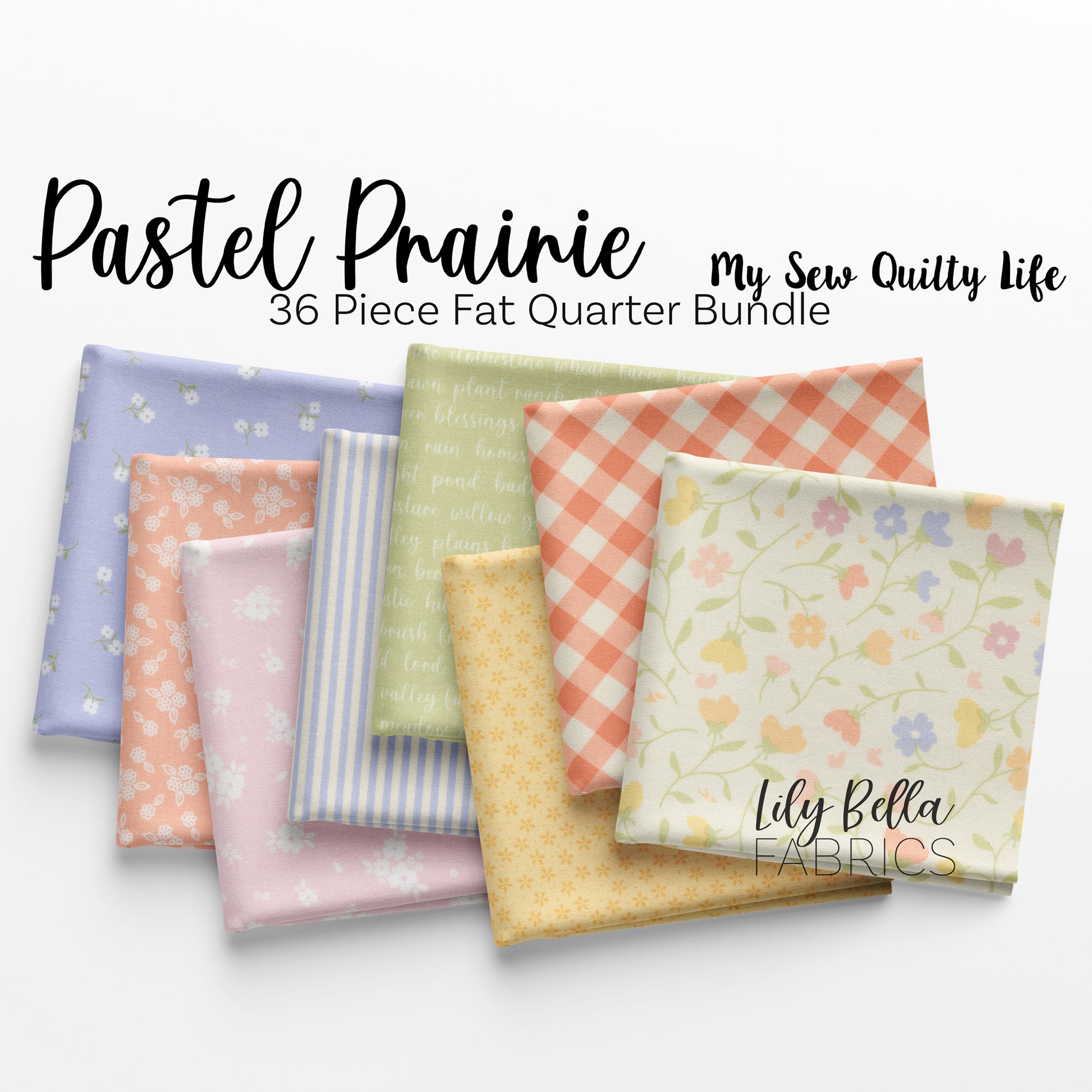 Pastel Prairie Fat Quarter Bundle (36 pieces) by My Sew Quilty Life for Moda (FQ-31780-36)