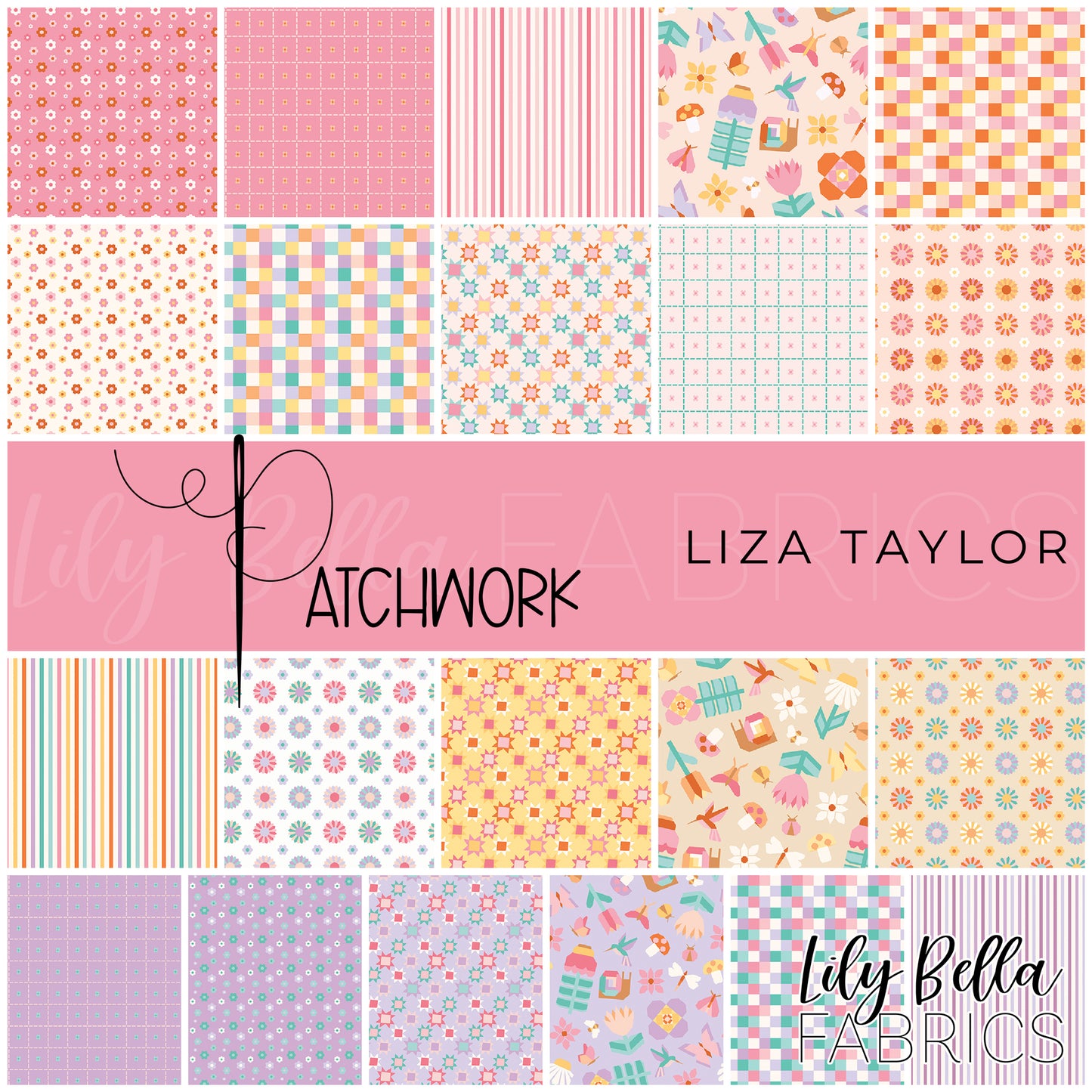  Patchwork Fabric Collection by Liza Taylor for Riley Blake Designs at Lily Bella Fabrics
