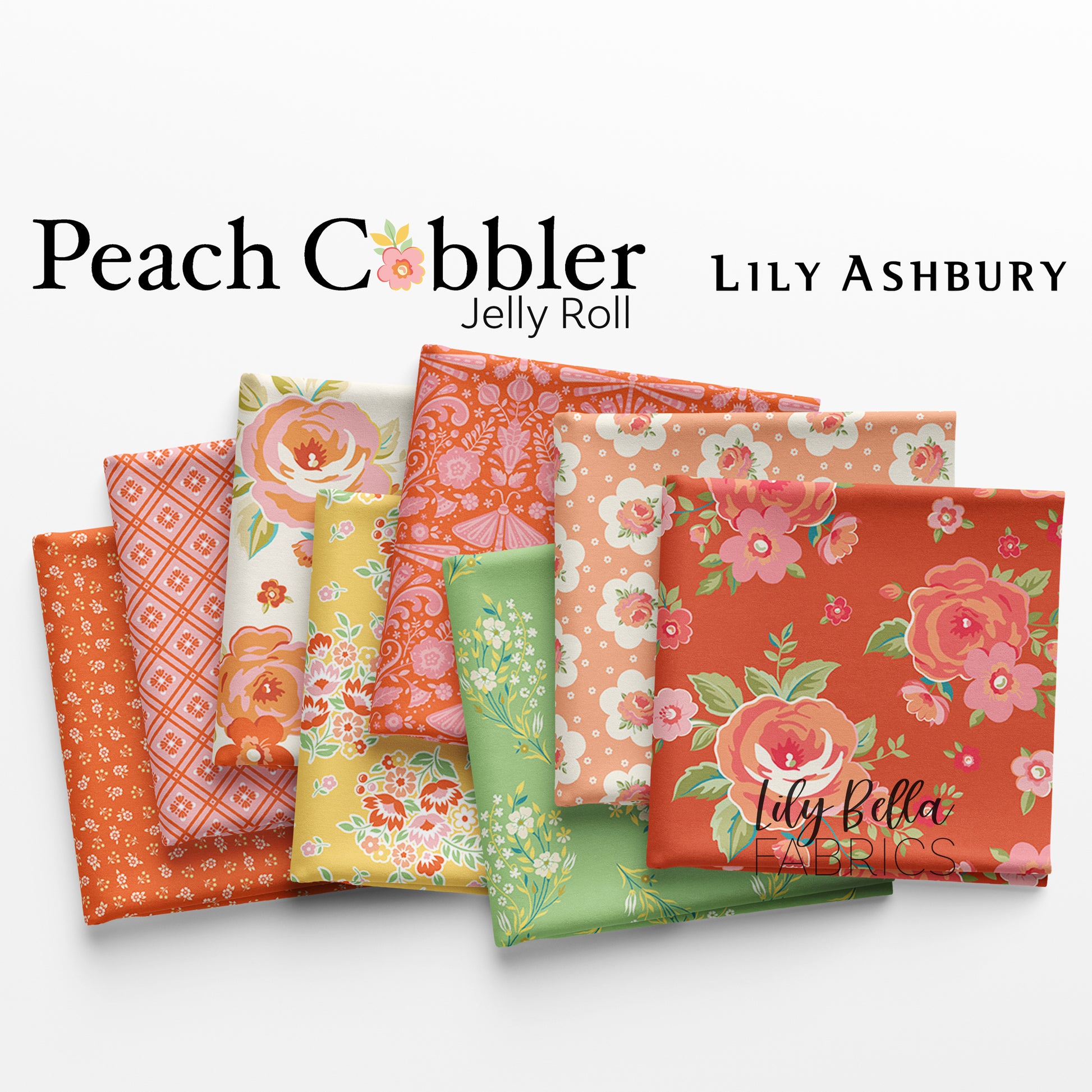 Peach Cobbler Rolie Polie (40 pieces) by Lily Ashbury for Riley Blake Designs (RP-17420-40)