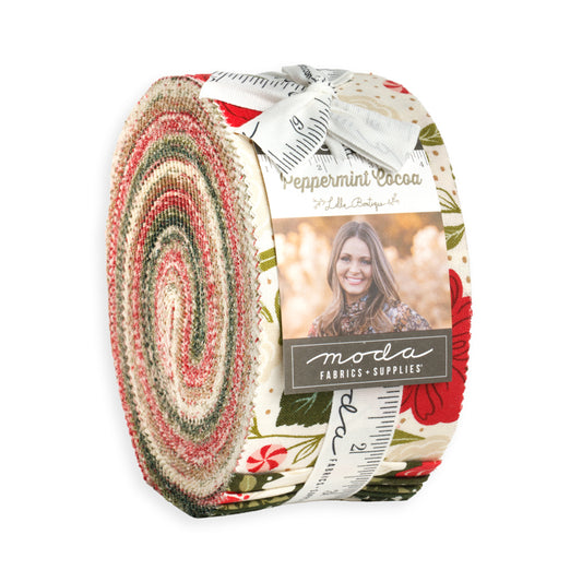 Peppermint Cocoa Jelly Roll (40 pieces) by Lella Boutique for Moda (5280JR)