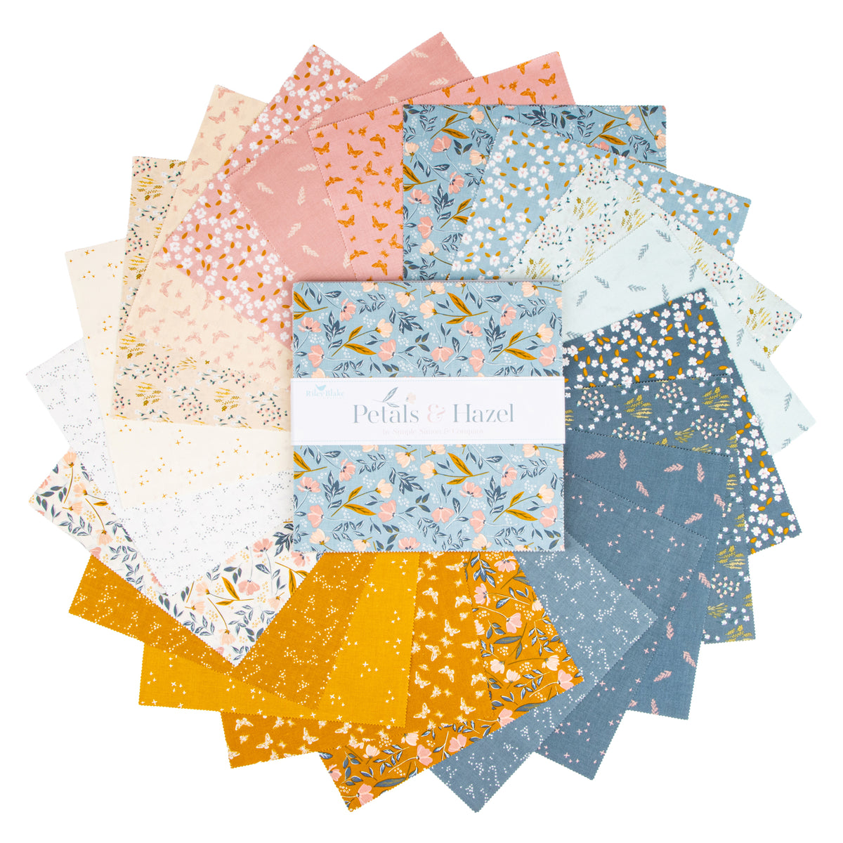 Petals and Hazel 10 Inch Stacker (42 pieces) by Simple Simon and Company for Riley Blake Designs (10-18220-42)