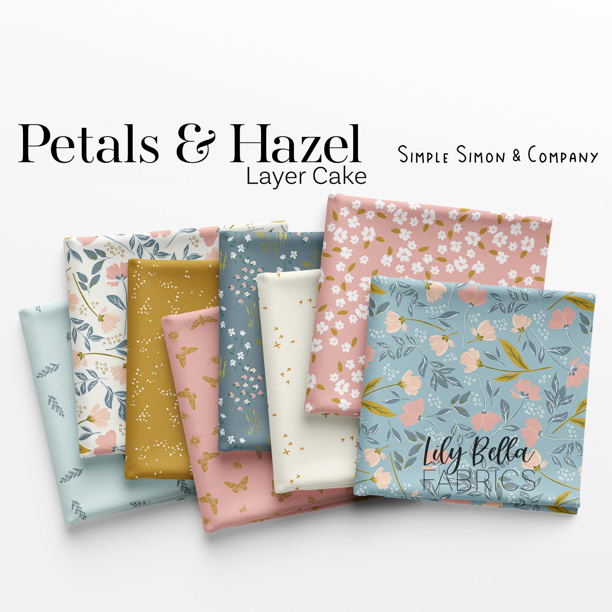 Petals and Hazel 10 Inch Stacker (42 pieces) by Simple Simon and Company for Riley Blake Designs (10-18220-42)