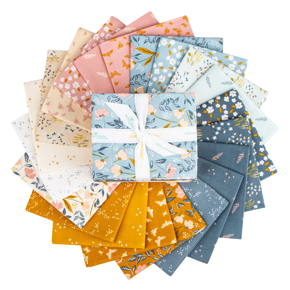 Petals and Hazel Fat Quarter Bundle (21 pieces) by Simple Simon and Company for Riley Blake Designs (FQ-18220-21)