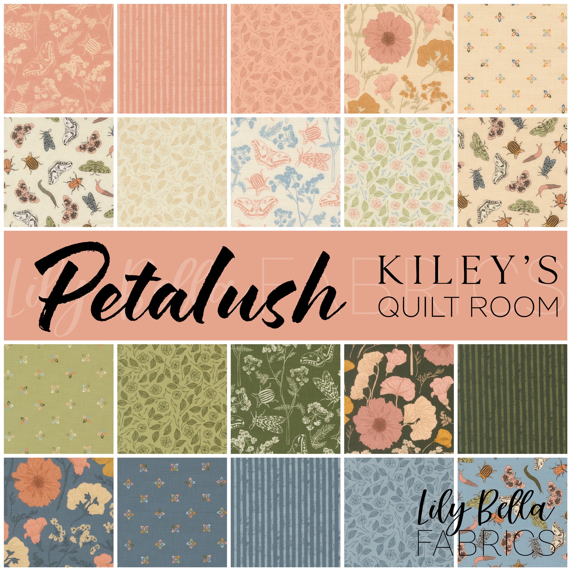 Petalush Fabric Collection by Kiley's Quilt Room for Moda at Lily Bella Fabrics