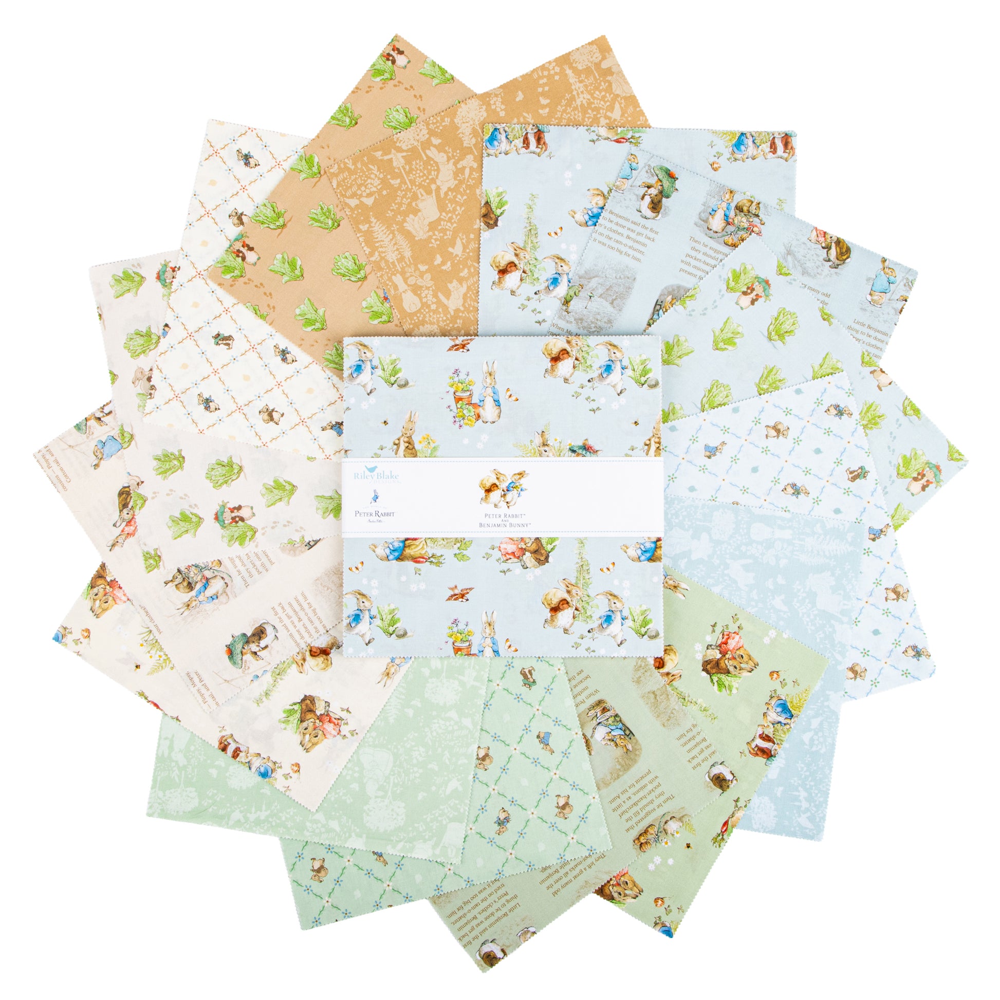 Peter Rabbit™ and Benjamin Bunny™ 10 Inch Stacker (42 pieces) by Riley Blake Designs (10-17250-42)