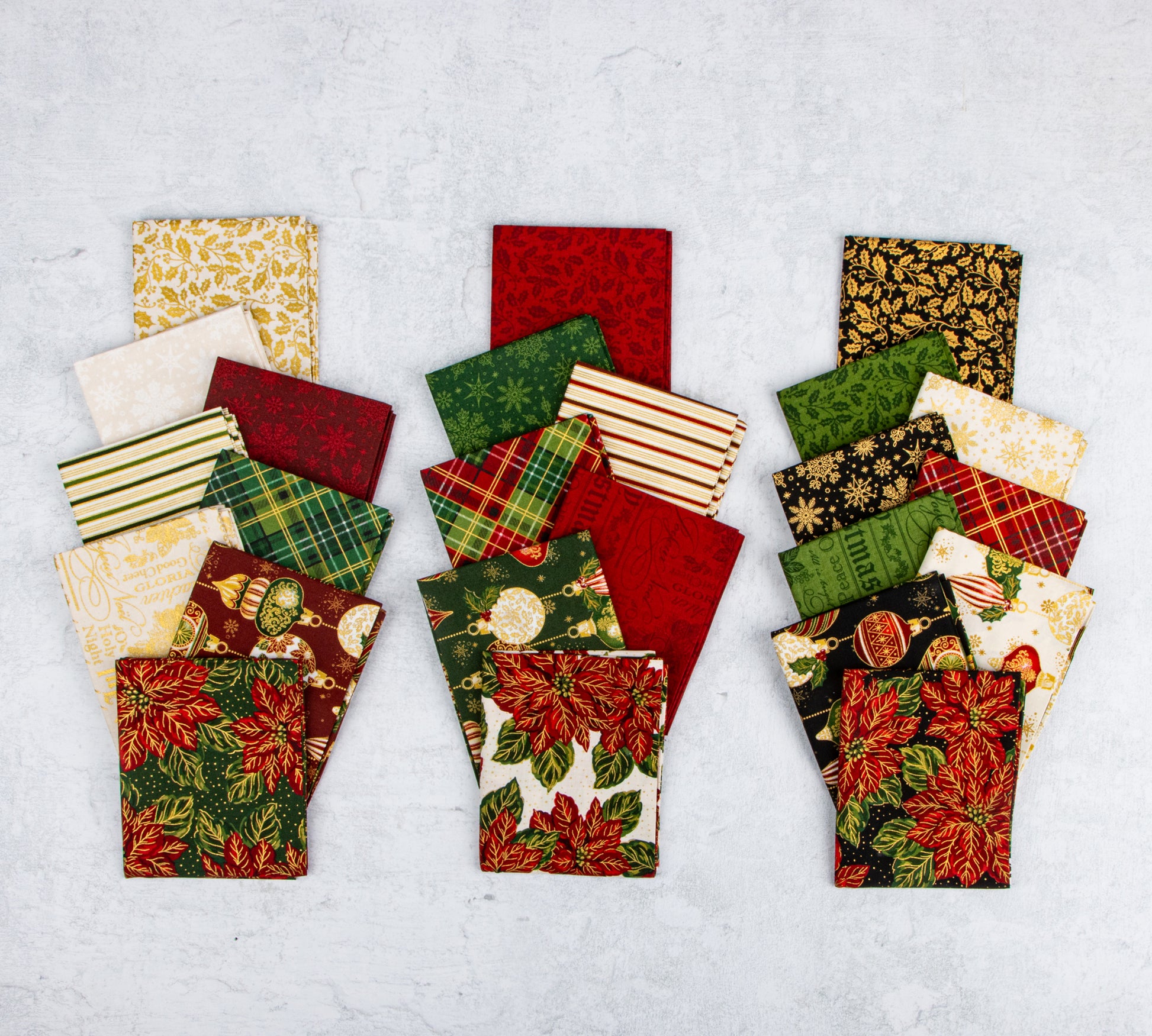 Poinsettias at Christmas Fabric Collection by Jennifer Bosworth for Riley Blake Designs at Lily Bella Fabrics
