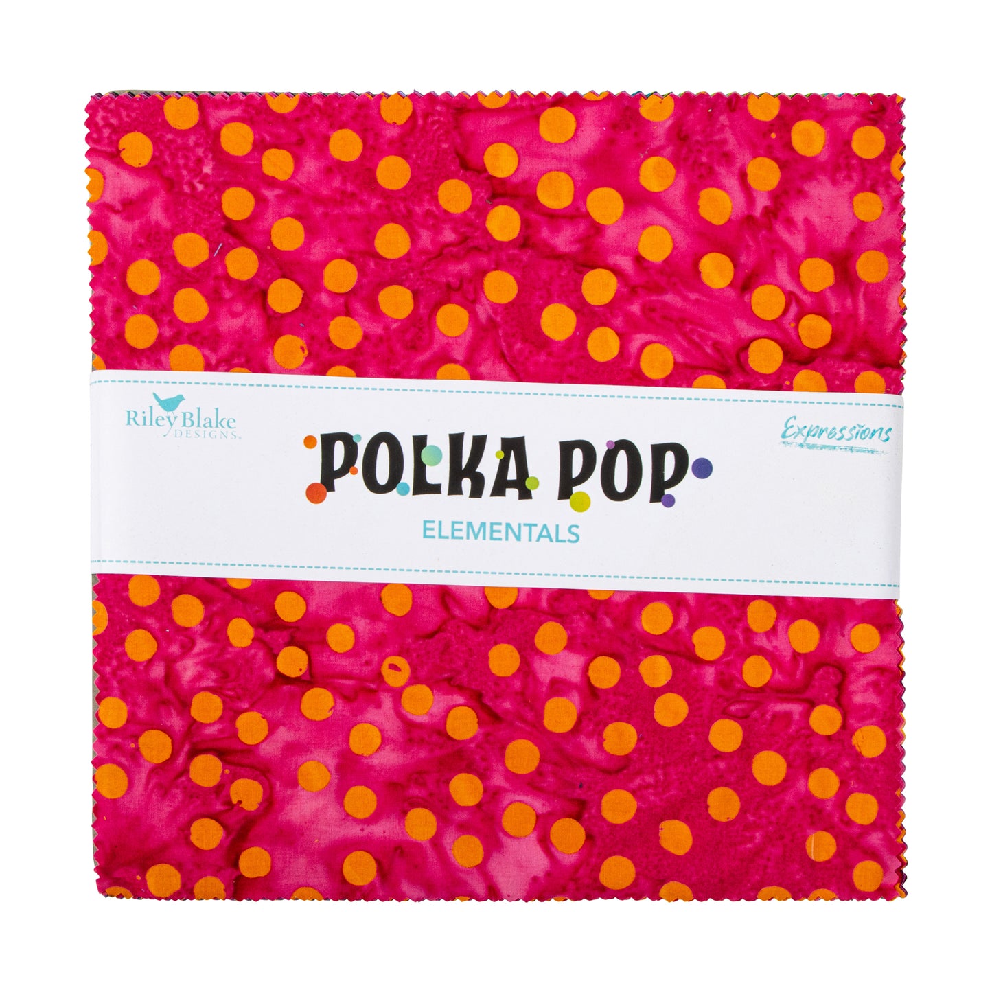 Polka Pop Elementals Expressions Batiks 10 Inch Stacker (42 pieces) by Riley Blake Designs (10-21401-42)