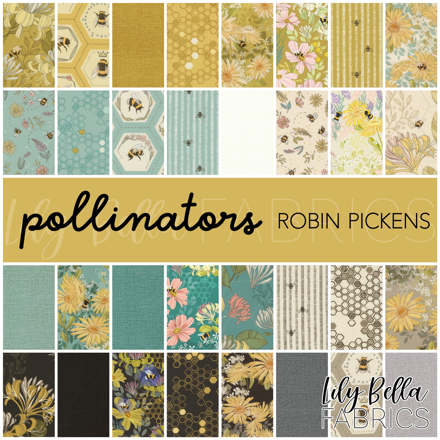 Pollinators Fabric Collection by Robin Pickens for Moda at Lily Bella Fabrics