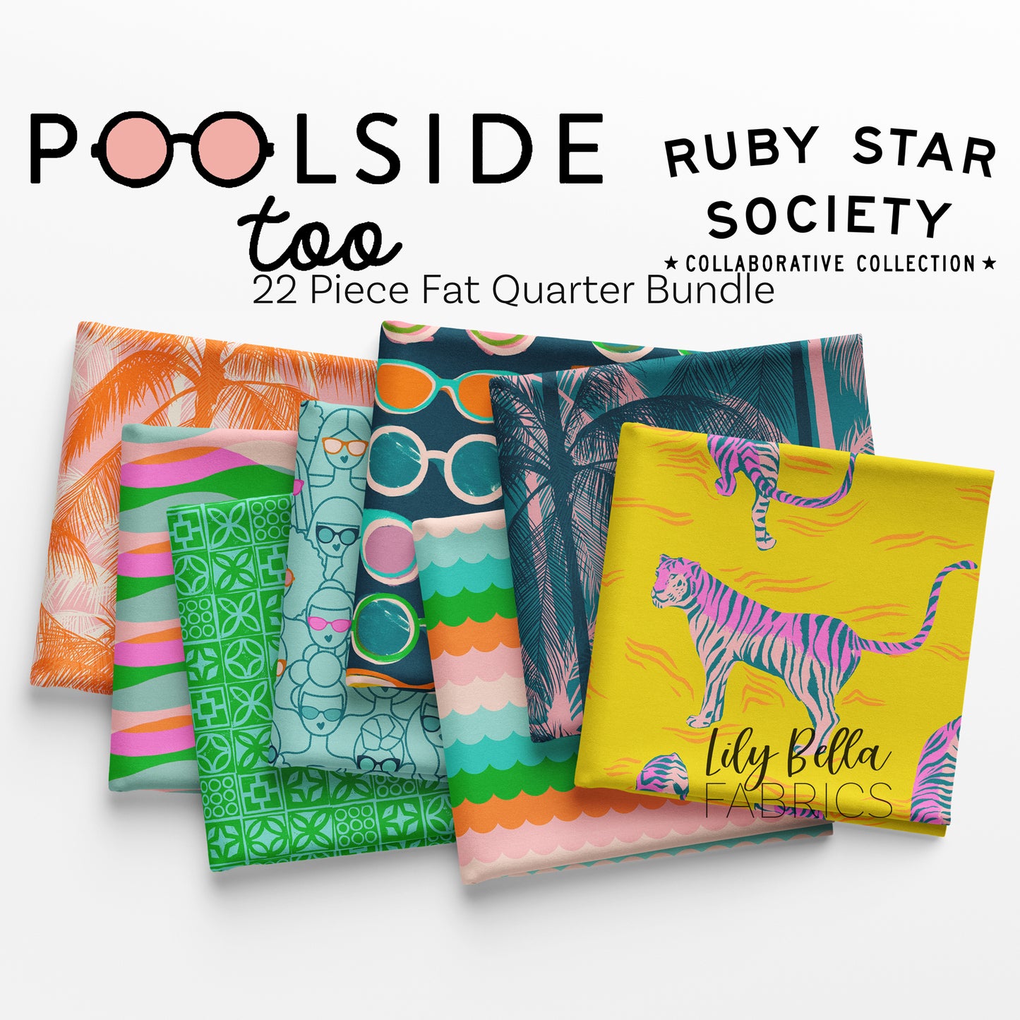 Poolside Too Fat Quarter Bundle (22 pieces) by Ruby Star Society Collaborative (RS5197FQ)
