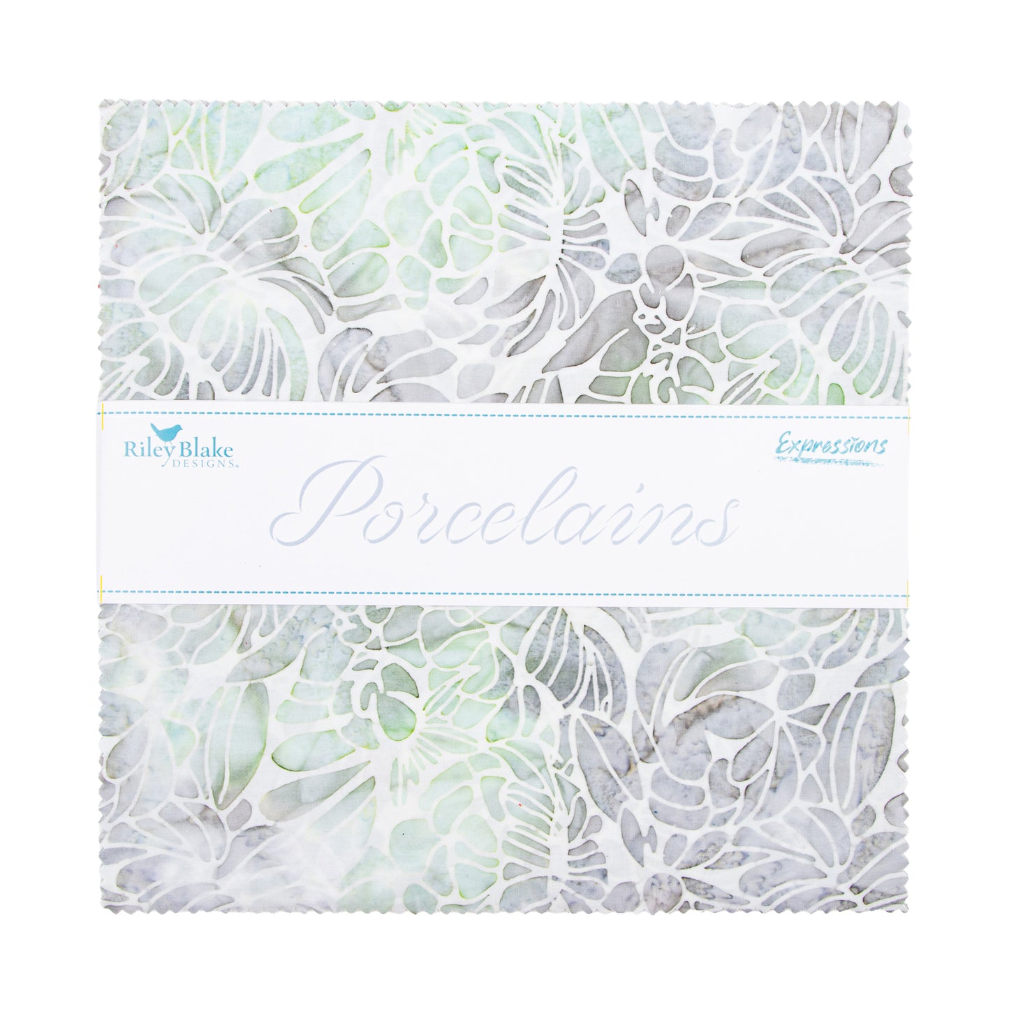 Porcelains Expressions Batiks 10 Inch Stacker (42 pieces) by  for Riley Blake Designs (10-23454-42)