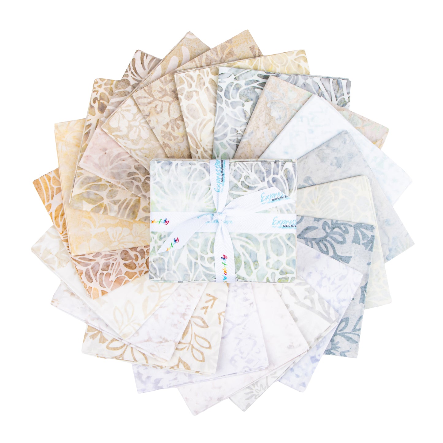 Porcelains Expressions Batiks Fat Quarter Bundle (20 pieces) by  for Riley Blake Designs (FQ-23454-20)