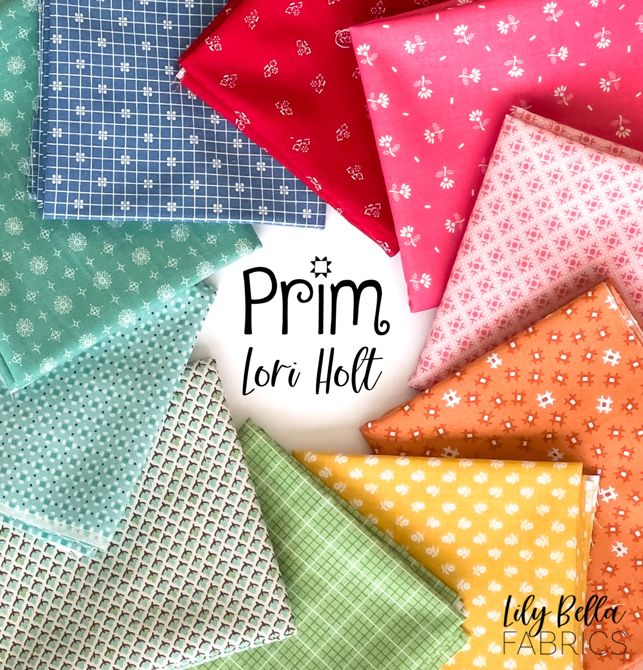 Prim Fat Quarter Bundle (10 pcs) by Lori Holt for Riley Blake