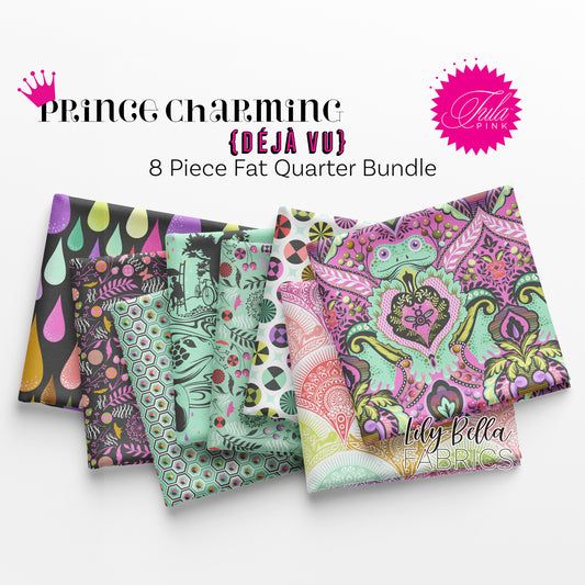 Prince Charming Déjà Vu Fat Quarter Bundle (8 pieces) by Tula Pink for FreeSpirit (TP.PRINCECHARMDV.8FQFQ)