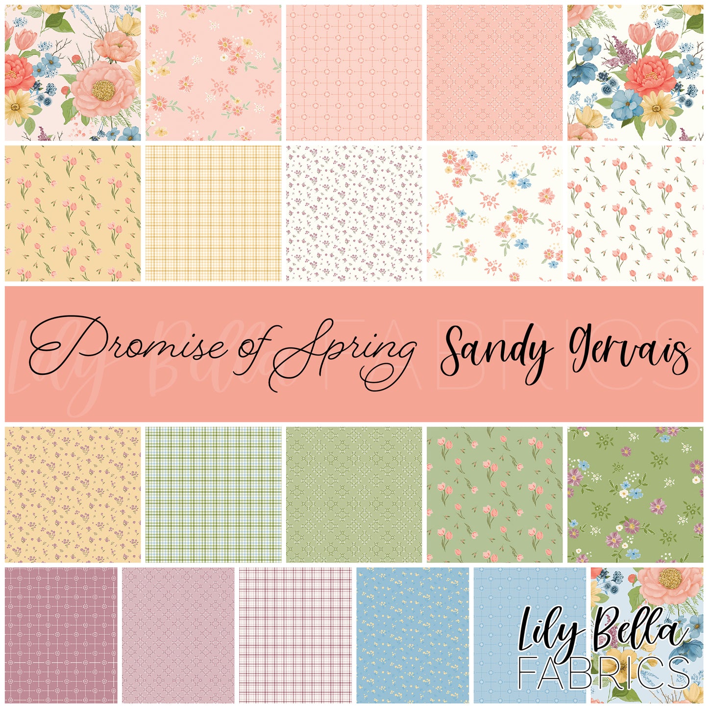 Promise of Spring Fabric Collection by Sandy Gervais for Riley Blake Designs at Lily Bella Fabrics