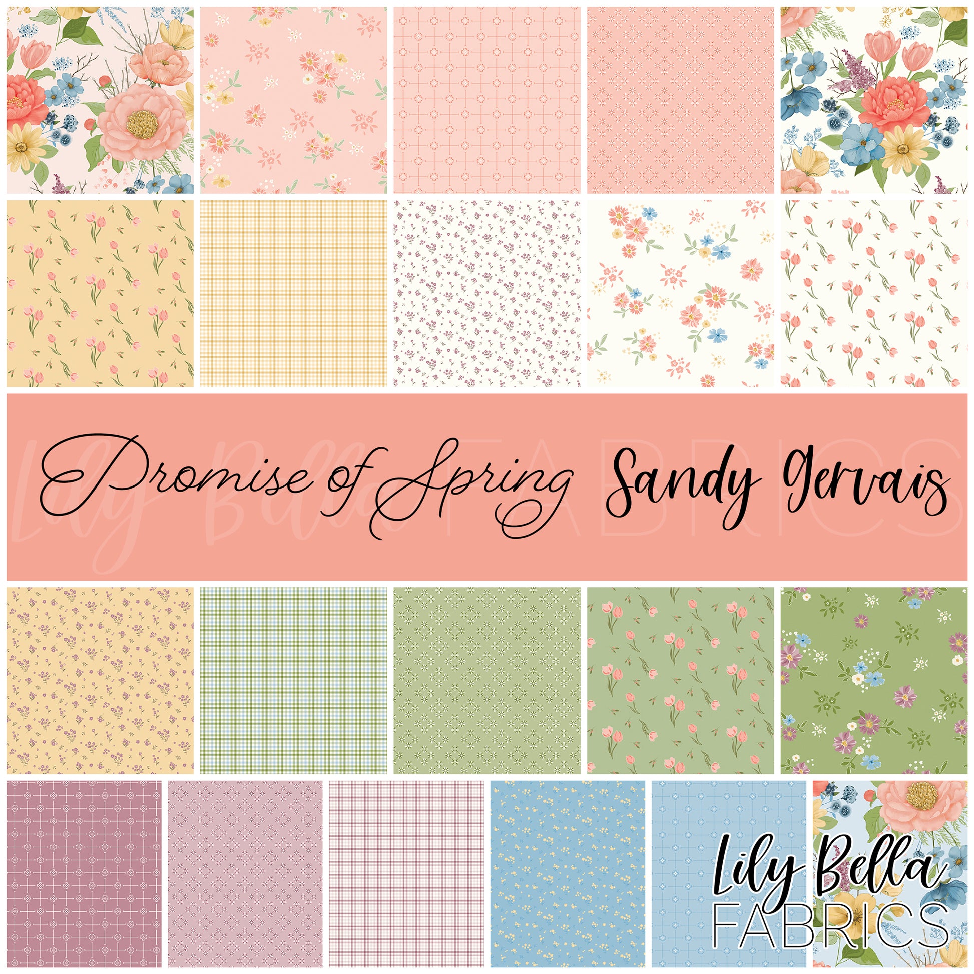 Promise of Spring Fabric Collection by Sandy Gervais for Riley Blake Designs at Lily Bella Fabrics